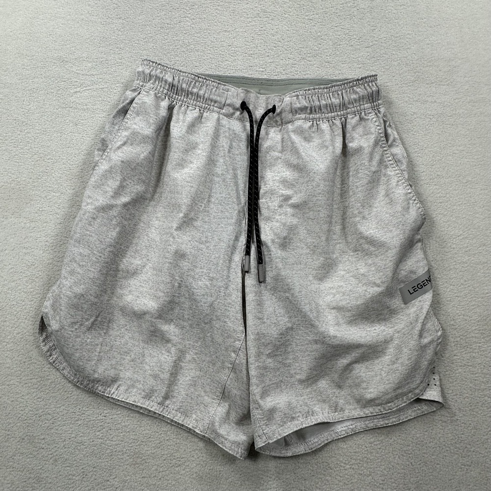 Legends Luka Lined Shorts Mens Small Gray Performance Training Athletic Gym